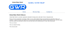 Desktop Screenshot of globalwaterrelief.com